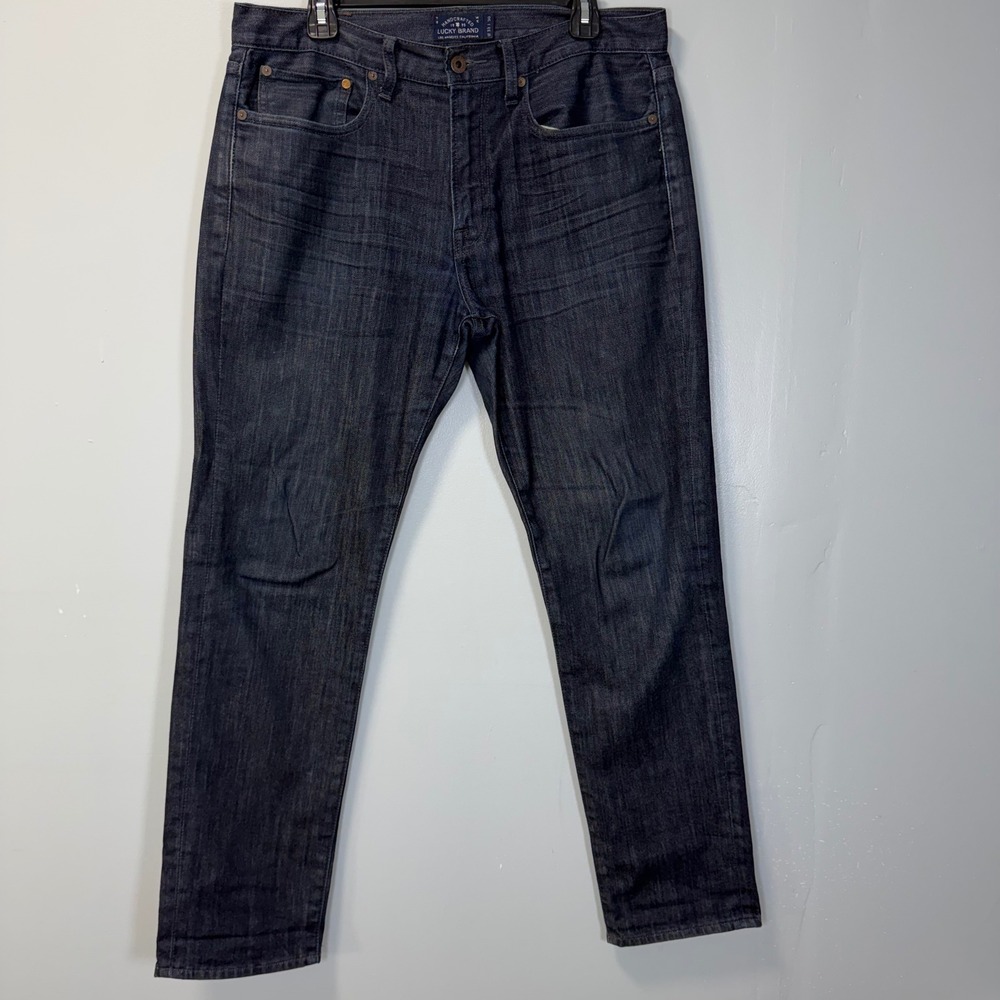 Lucky Brand 121 Heritage‎ Slim Jeans Mens 33x30 Dark Wash Premium Italian Denim